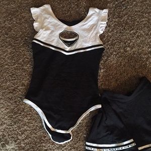 Little for big two piece skirt and onesie set